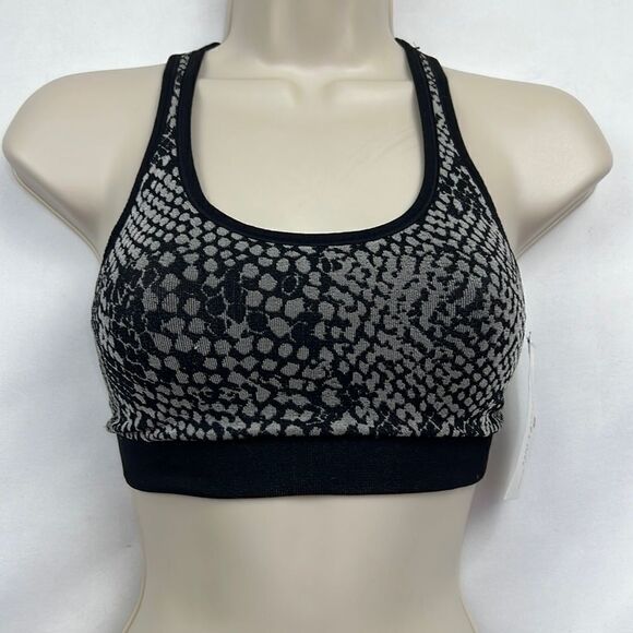 Spiritual Gangster black and silver snake print Spirts Bra NWT size XS/S - Picture 1 of 7
